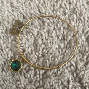 Alex and Ani Emerald gem bracelet.